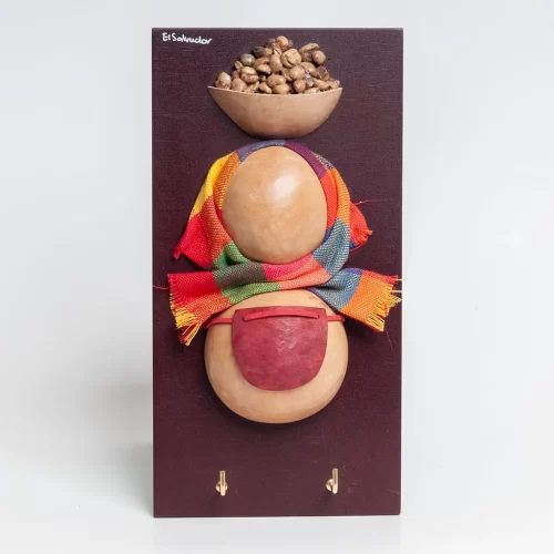 Wall Key Holder – Calabash Coffee Carrier (Handcrafted in El Salvador)